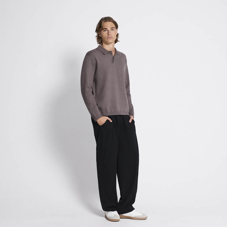 Knitted polo shirt "Ross" Brown
